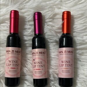 Wine Lip Tint Set - Red, Pink, Purple